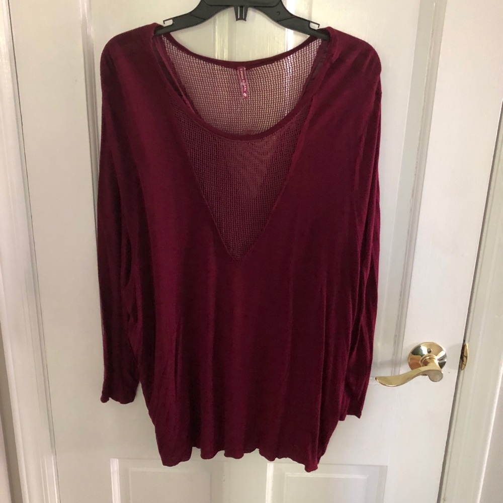 Emma and Sam Maroon top